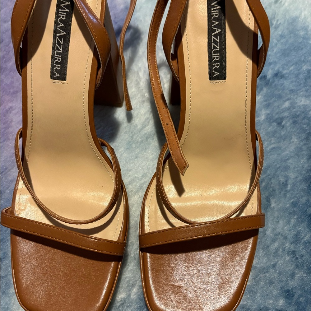 Brown Strappy Heels